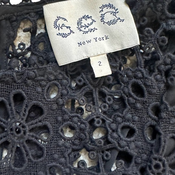 SEA New York Eyelet Cotton Top in Black - Picture 4 of 7